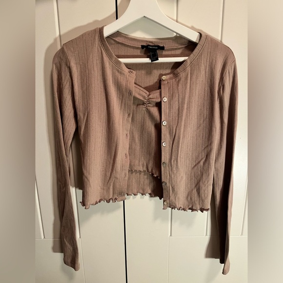 Forever 21 Two Piece Set: Cardigan and Camisole in Size Small - Picture 5 of 8